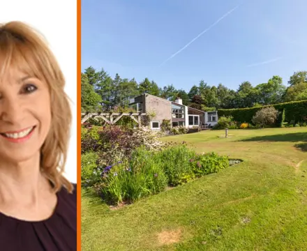 Architect designed 1960's home with superb gardens, land and views: Birkhill