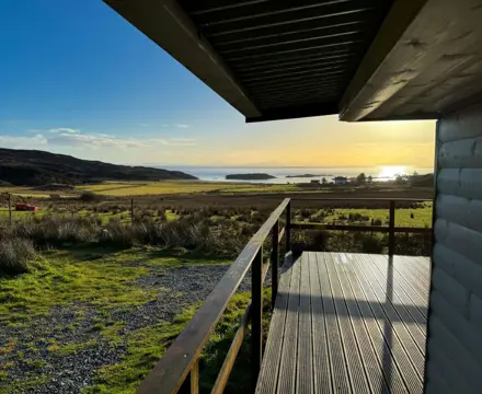 Ultimate lifestyle opportunity in a stunning location on the Isle of Mull: View From Colonsay Cabin. Uisken Crofts (Large)